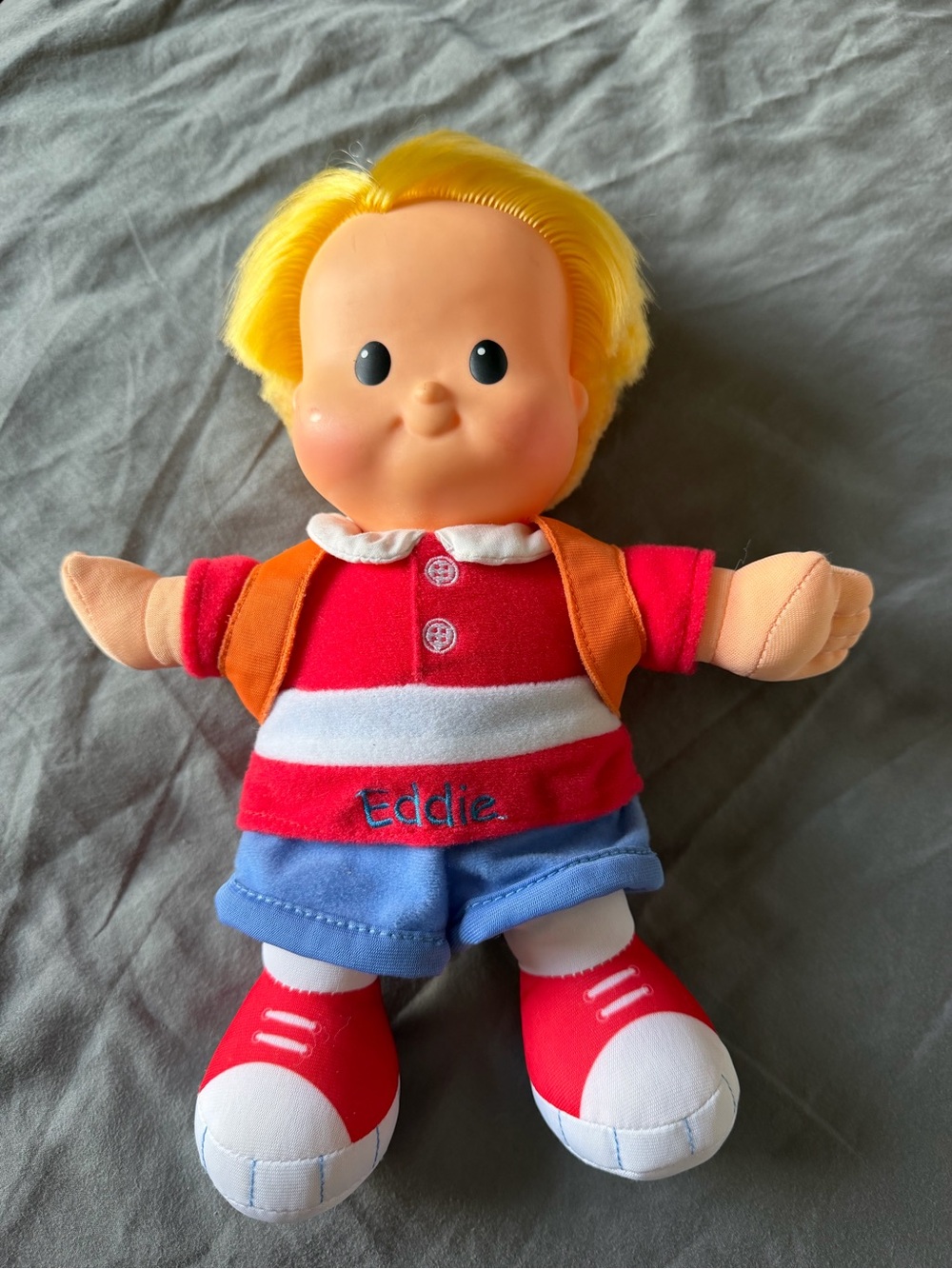 Little People Eddie Plush Doll - Red Shirt, Blue Shorts